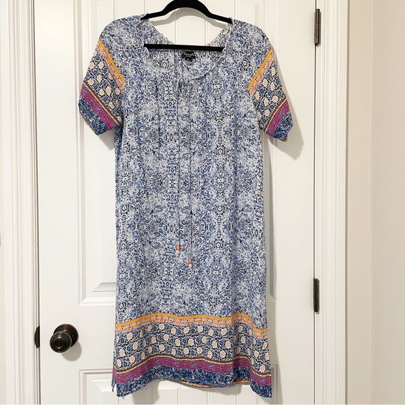 threadz Australia Blue and Multicoloured Print Dress Size Small - Picture 5 of 13